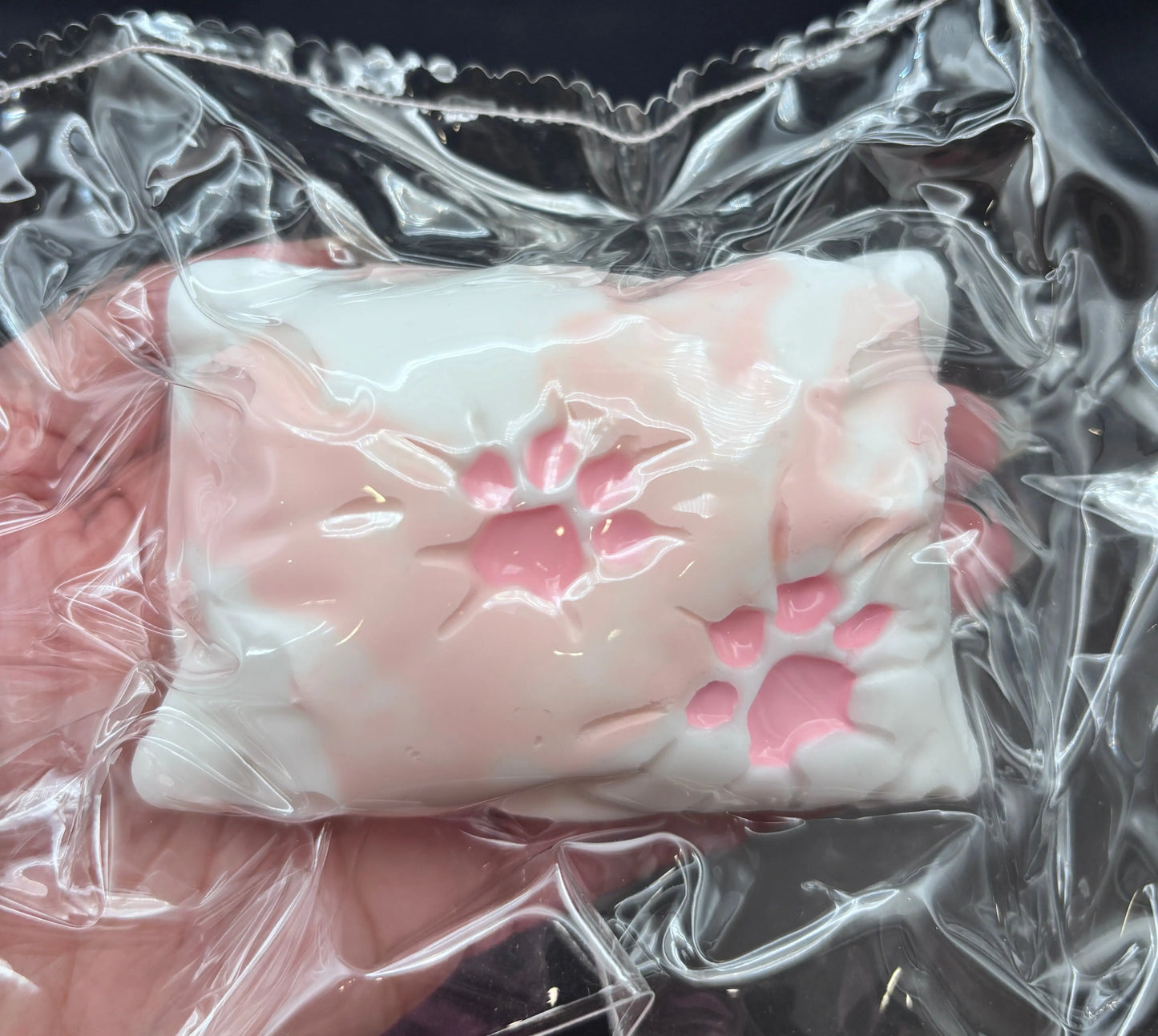 Frozen Strawberry Cat Paw Pillow - Taba Squishy Toy with Butter Texture