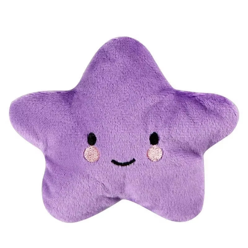 Plush Pentagram Squeaky Toy for Dogs and Cats - Engaging Chew Toy for Interactive Play