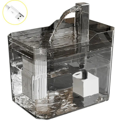Automatic Cat Drinking Fountain with Circulating Water, Ultra-Quiet USB-Powered Dispenser, No Batteries Required