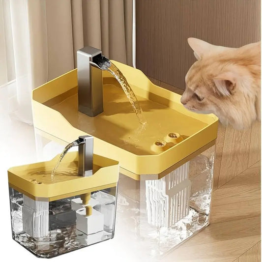 Automatic Cat Drinking Fountain with Circulating Water, Ultra-Quiet USB-Powered Dispenser, No Batteries Required