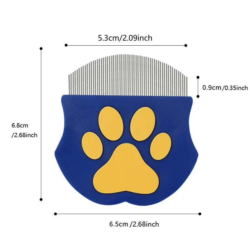Professional Pet Grooming Comb for Dogs and Cats - Mini Face Brush for Shedding Control and Flea Removal, Essential Tool for Pet Care