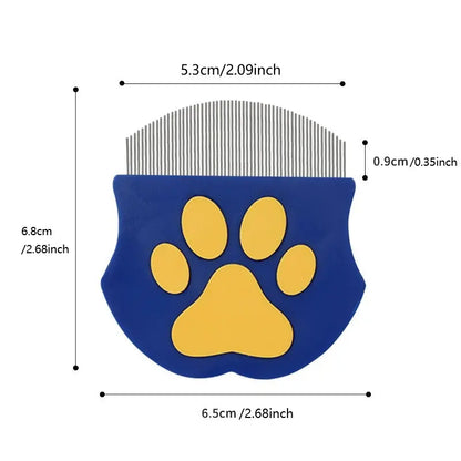 Professional Pet Grooming Comb for Dogs and Cats - Mini Face Brush for Shedding Control and Flea Removal, Essential Tool for Pet Care