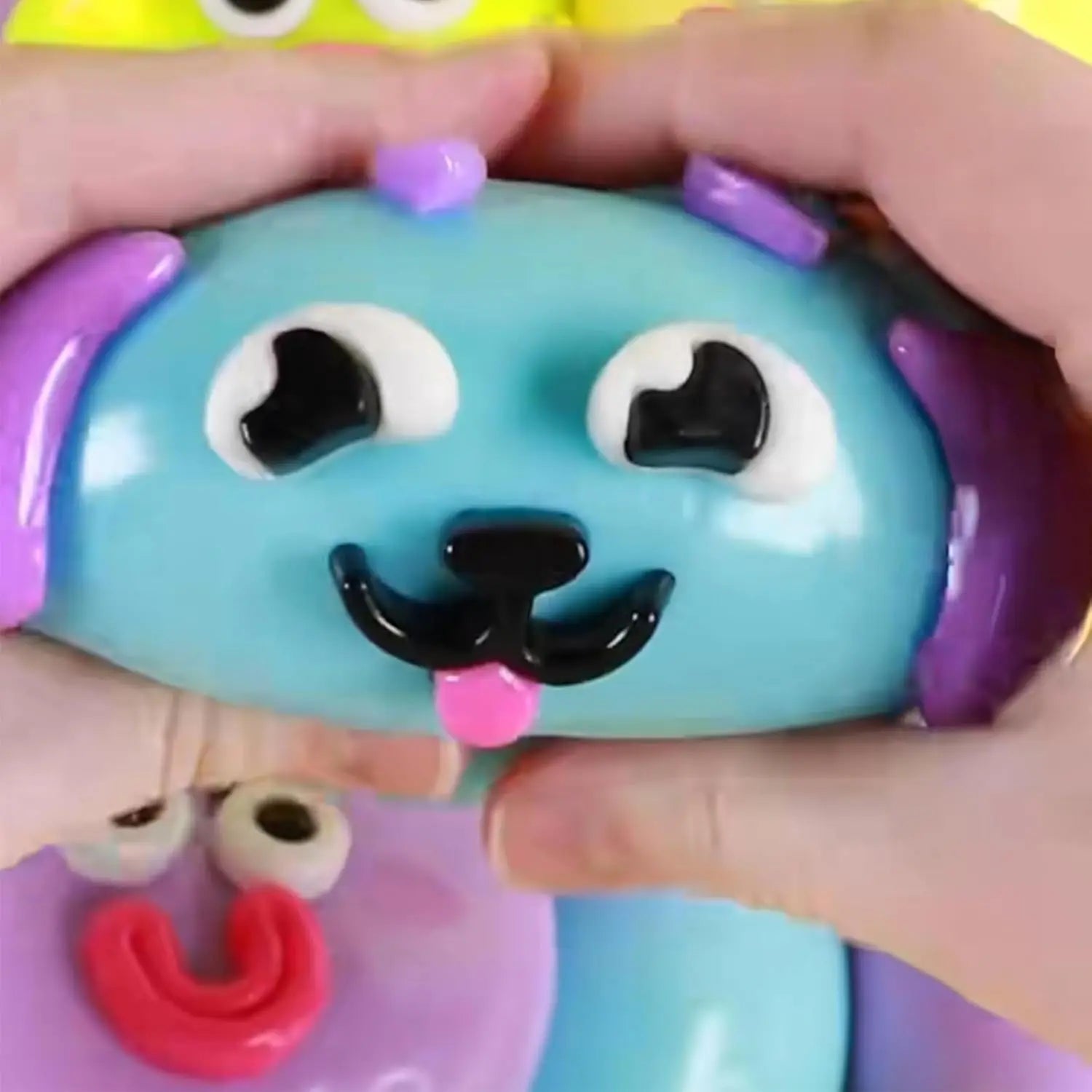 Smushers Squishy Cutie Toy - Multisensory Stress Relief Dog Face Swap, Soft Moldable Design, Safe Maltose Material, Portable Anxiety Relief and Party Favors