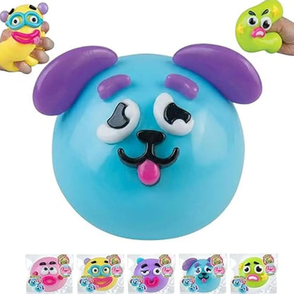 Smushers Squishy Cutie Toy - Multisensory Stress Relief Dog Face Swap, Soft Moldable Design, Safe Maltose Material, Portable Anxiety Relief and Party Favors