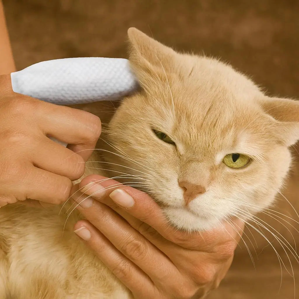 Bellepaws Pet Finger Cleaning Wipes - 60 Count | Chamomile, Honey & Aloe Infused | Gentle Multi-Purpose Wipes for Ears, Teeth & Paws | Deodorizing & Moisturizing Grooming Solution