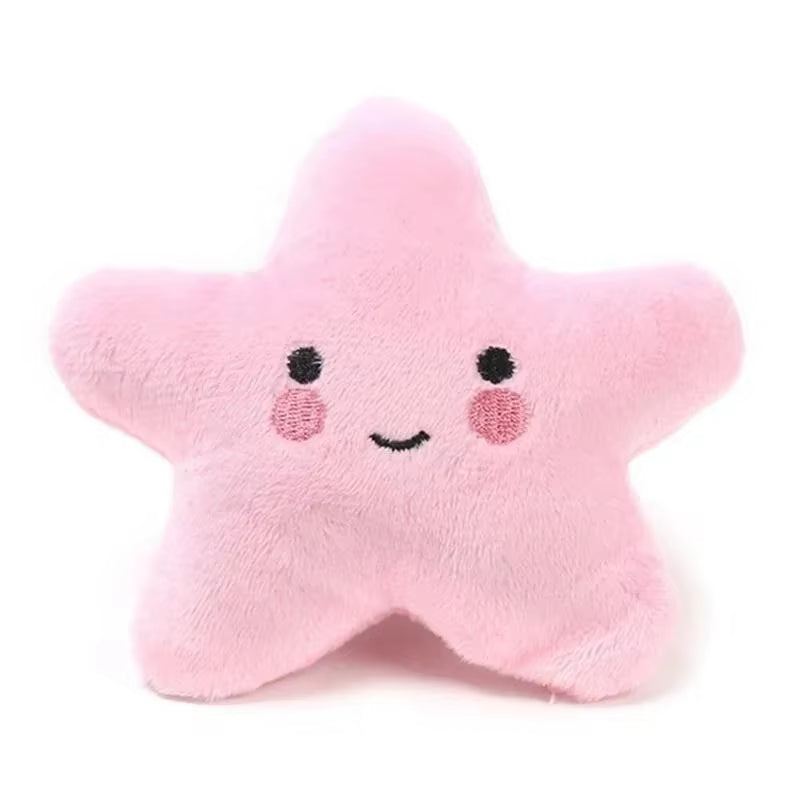 Plush Pentagram Squeaky Toy for Dogs and Cats - Engaging Chew Toy for Interactive Play