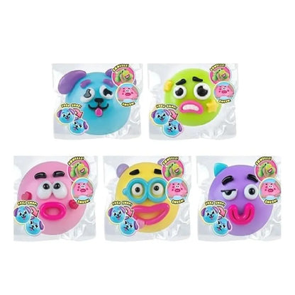 Smushers Squishy Cutie Toy - Multisensory Stress Relief Dog Face Swap, Soft Moldable Design, Safe Maltose Material, Portable Anxiety Relief and Party Favors