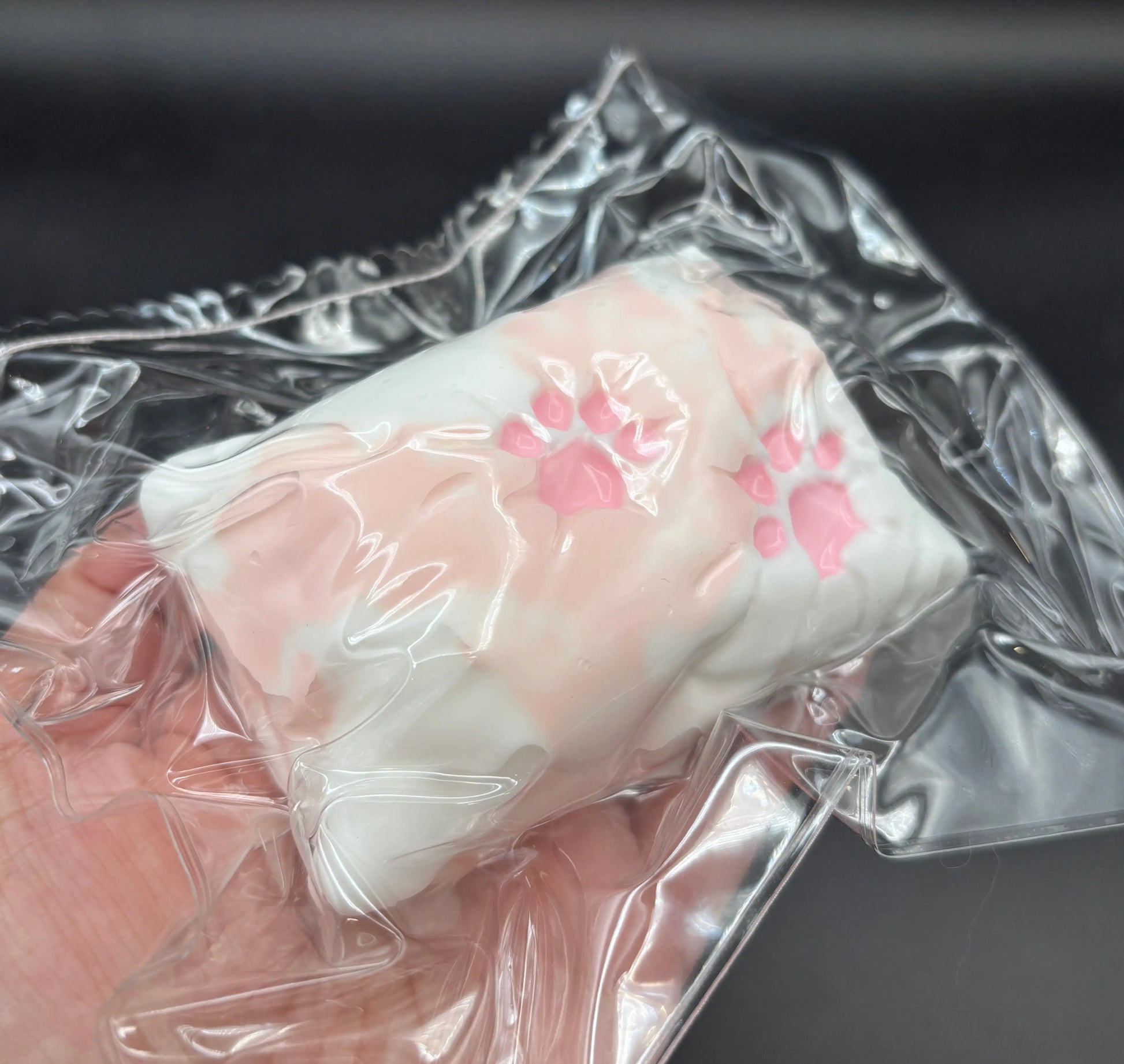 Frozen Strawberry Cat Paw Pillow - Taba Squishy Toy with Butter Texture