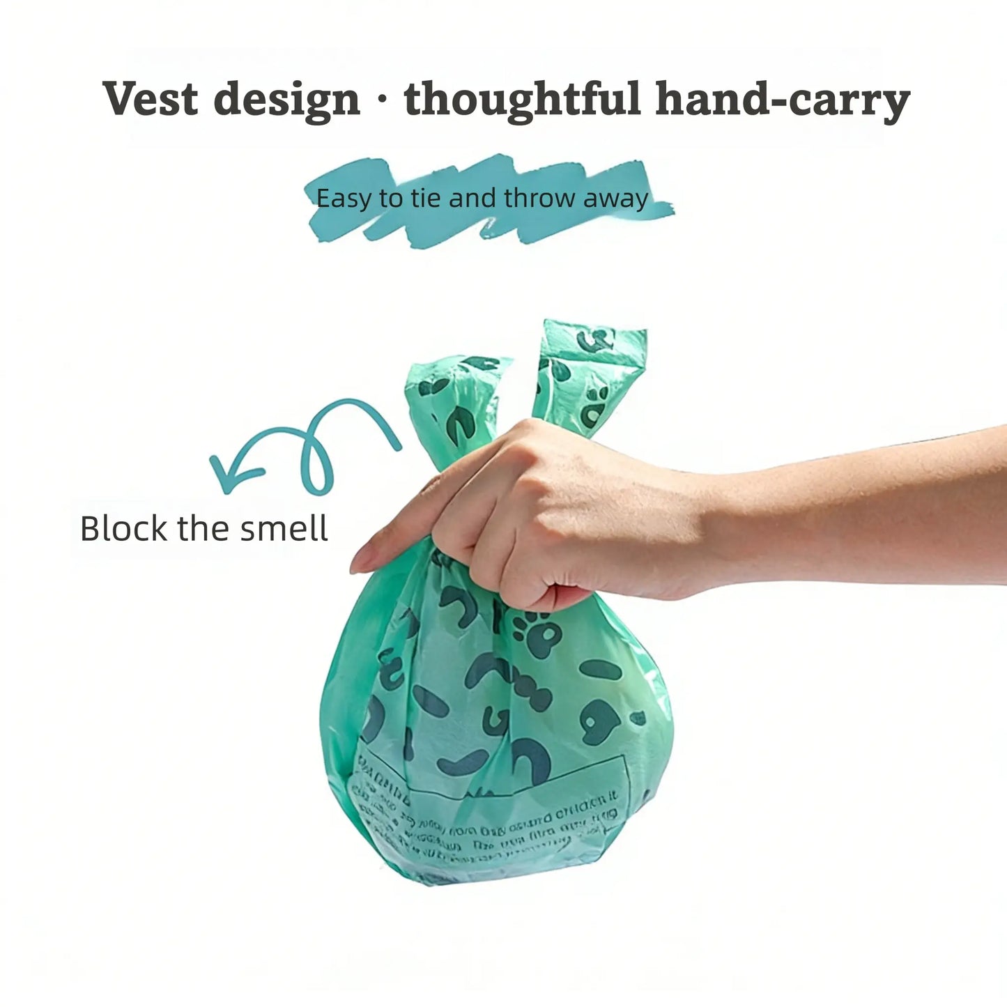 Eco-Friendly Double-Layer Dog Waste Bags with Paper Towels - 50 Count Value Pack, Leak-Proof and Durable for Travel, Walking, and Home Use