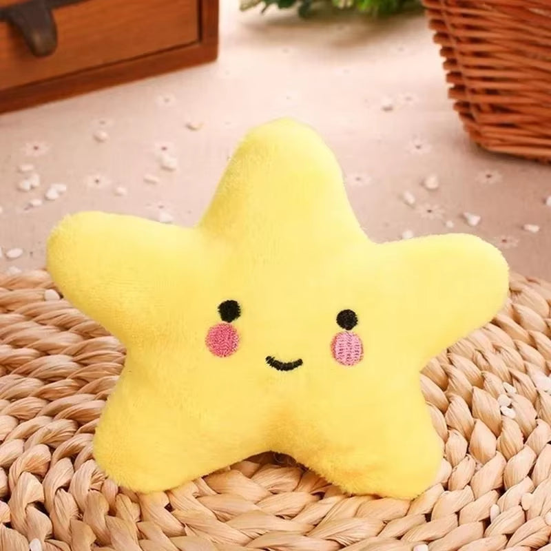 Plush Pentagram Squeaky Toy for Dogs and Cats - Engaging Chew Toy for Interactive Play