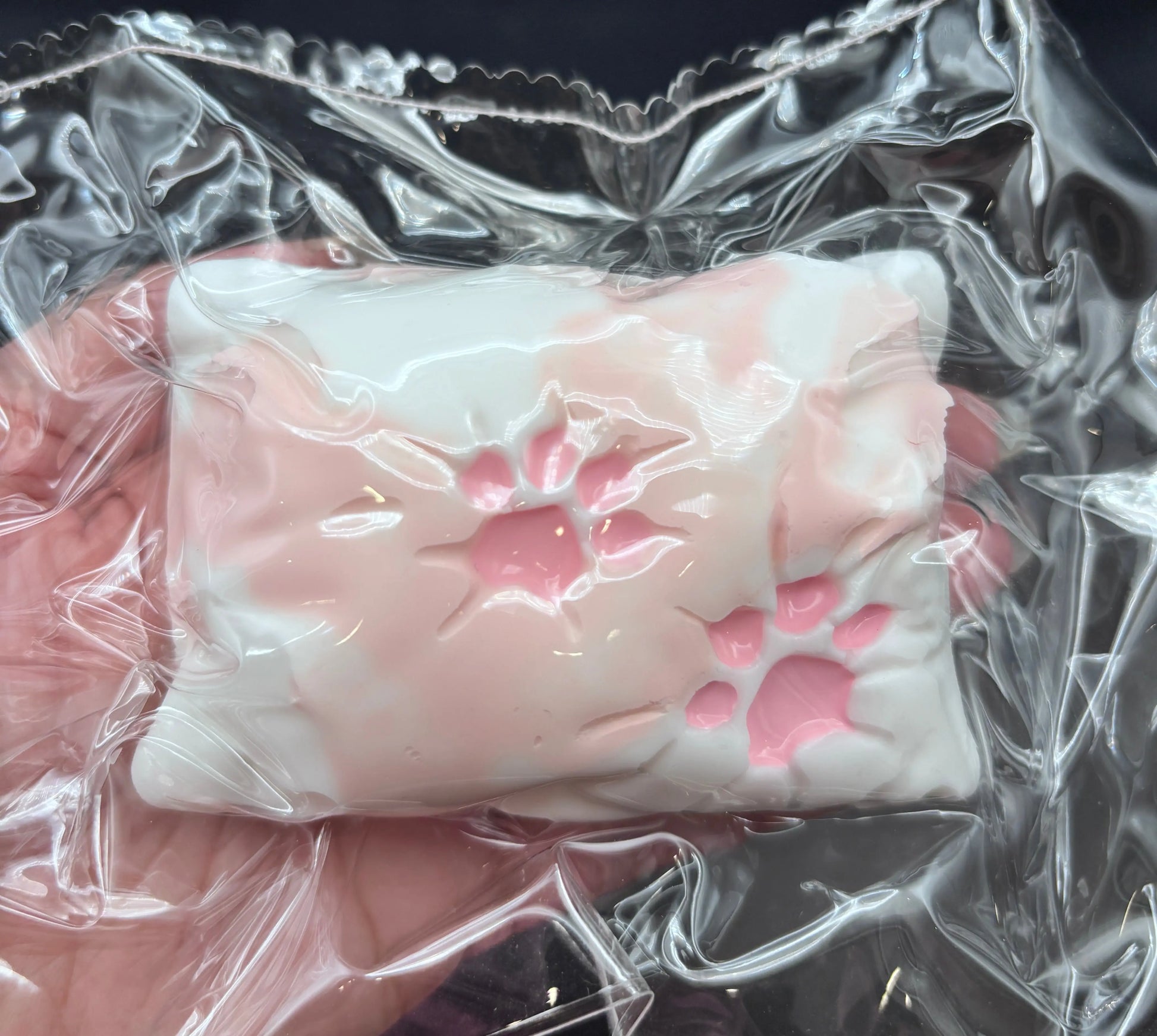Frozen Strawberry Cat Paw Pillow - Taba Squishy Toy with Butter Texture