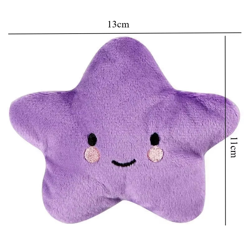 Plush Pentagram Squeaky Toy for Dogs and Cats - Engaging Chew Toy for Interactive Play
