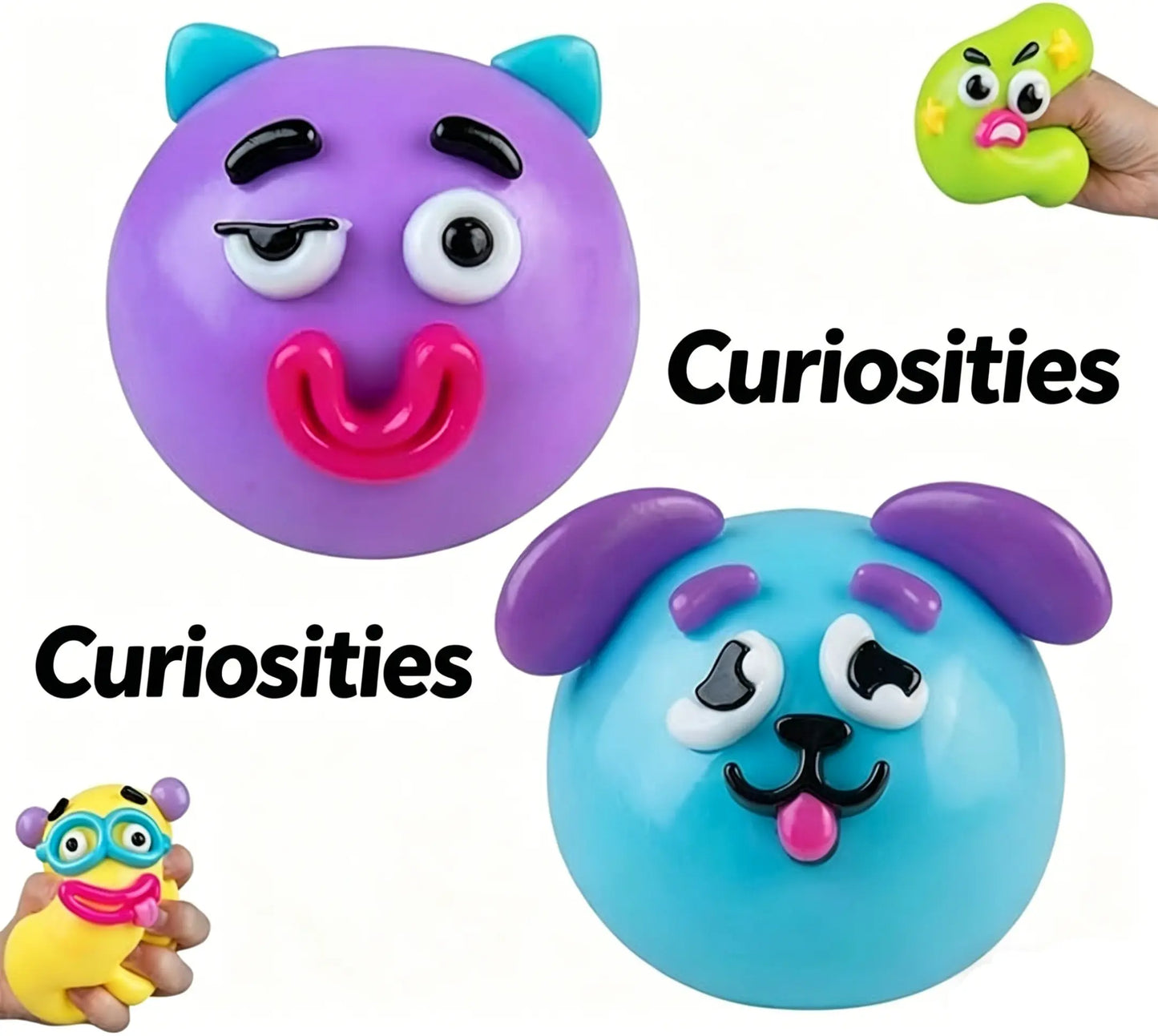 Smushers Squishy Cutie Toy - Multisensory Stress Relief Dog Face Swap, Soft Moldable Design, Safe Maltose Material, Portable Anxiety Relief and Party Favors