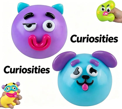 Smushers Squishy Cutie Toy - Multisensory Stress Relief Dog Face Swap, Soft Moldable Design, Safe Maltose Material, Portable Anxiety Relief and Party Favors