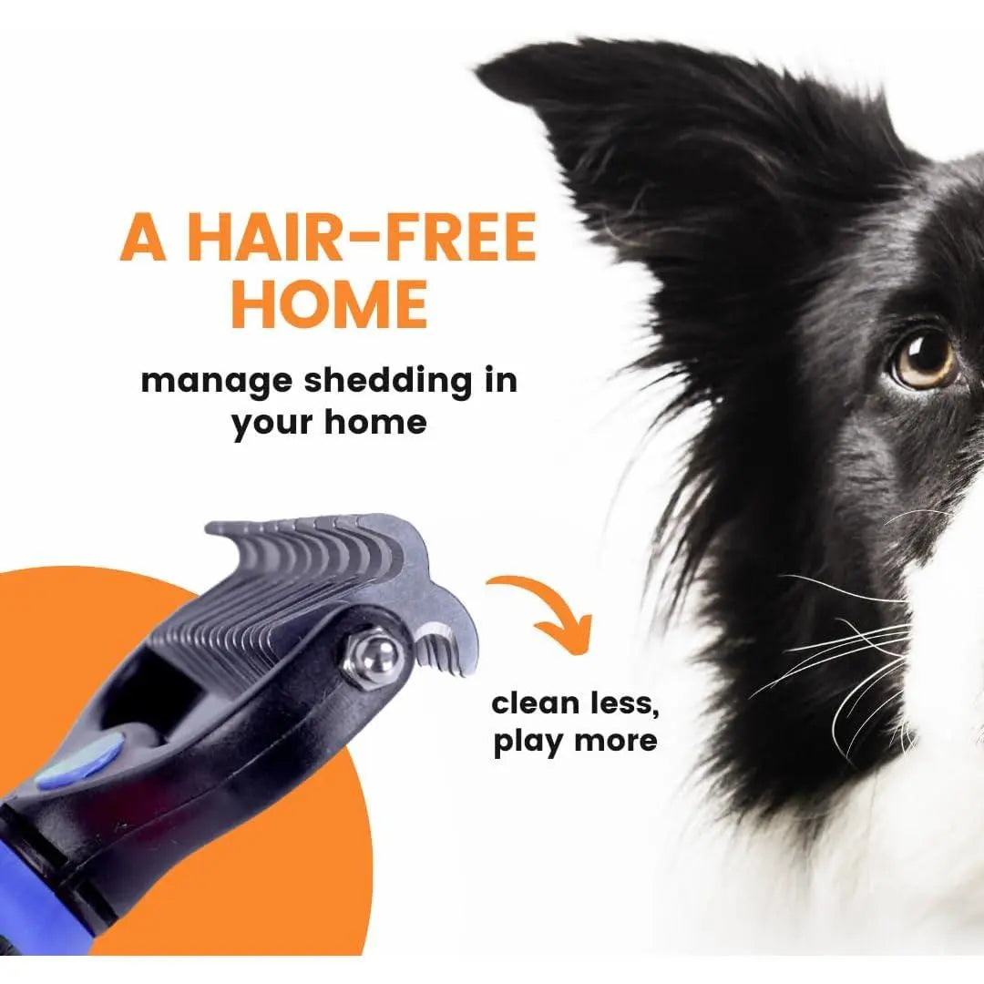 Stainless Steel Double-Sided Pet Detangling Comb - 1 Piece Dog and Cat Grooming Brush for Effective Shedding and Fur Care with Optimal Blade Spacing