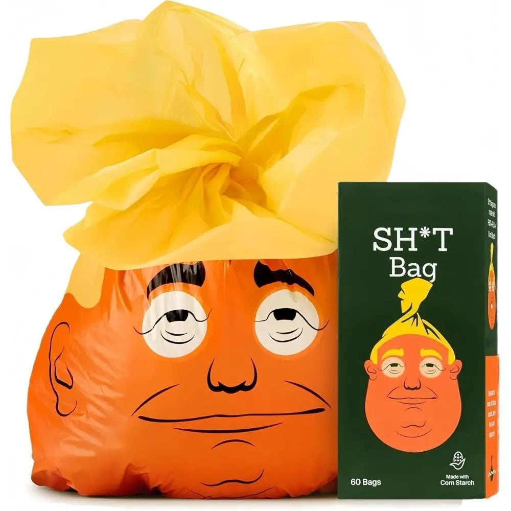 Humorous Dog Waste Bags - 60 Count Rolls, Novelty Pet Waste Disposal Bags, Loose Roll Packaging