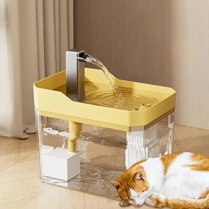 Automatic Cat Drinking Fountain with Circulating Water, Ultra-Quiet USB-Powered Dispenser, No Batteries Required