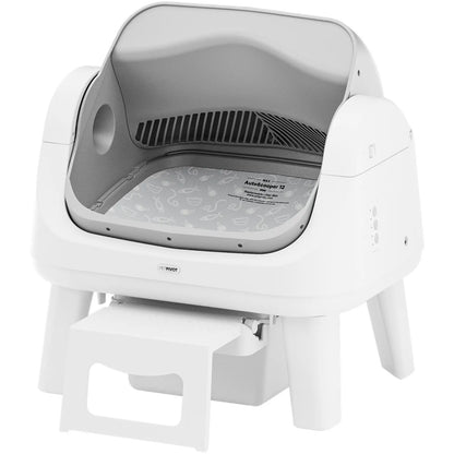 Petpivot Autoscooper 12 Lite Open Top Self-Cleaning Cat Litter Box with Advanced Safety Sensors and Accessible Design for Senior Cats