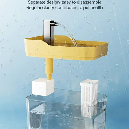 Automatic Cat Drinking Fountain with Circulating Water, Ultra-Quiet USB-Powered Dispenser, No Batteries Required