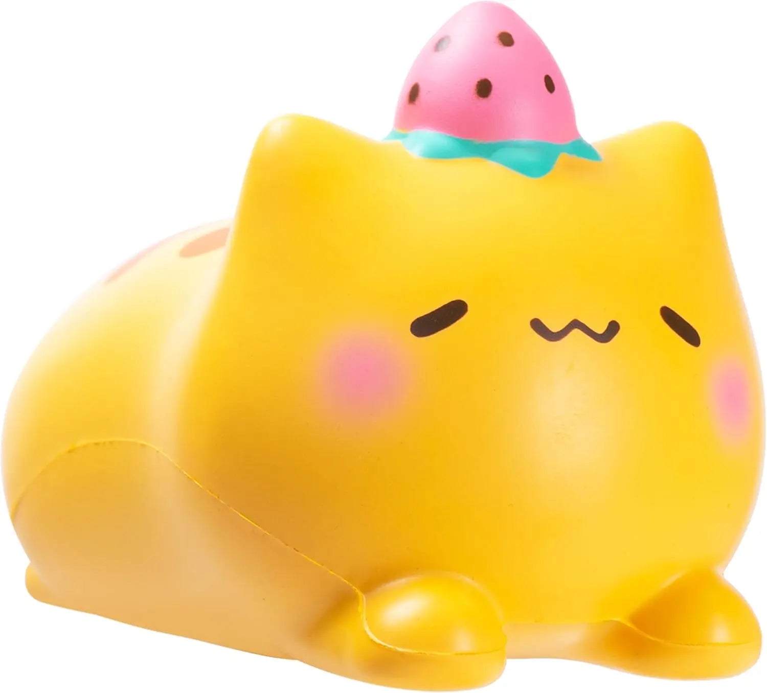 Hamee Original Squishu Jumbo Strawberry Cat - Collectible Slow-Rising Toy for Birthdays, Party Favors, and Stress Relief