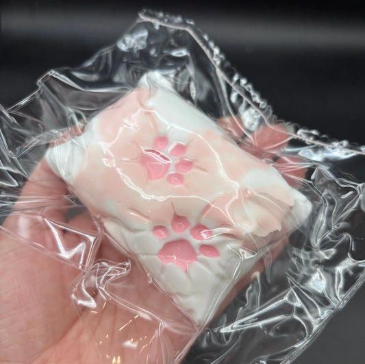 Frozen Strawberry Cat Paw Pillow - Taba Squishy Toy with Butter Texture
