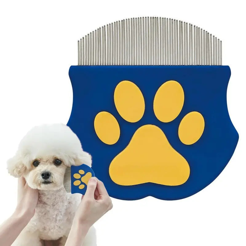 Professional Pet Grooming Comb for Dogs and Cats - Mini Face Brush for Shedding Control and Flea Removal, Essential Tool for Pet Care