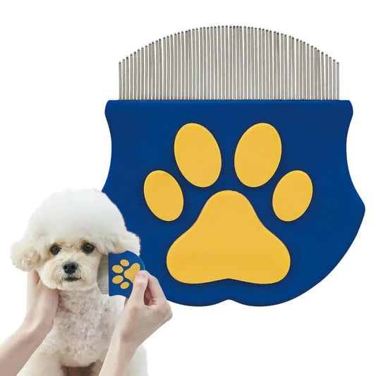 Professional Pet Grooming Comb for Dogs and Cats - Mini Face Brush for Shedding Control and Flea Removal, Essential Tool for Pet Care