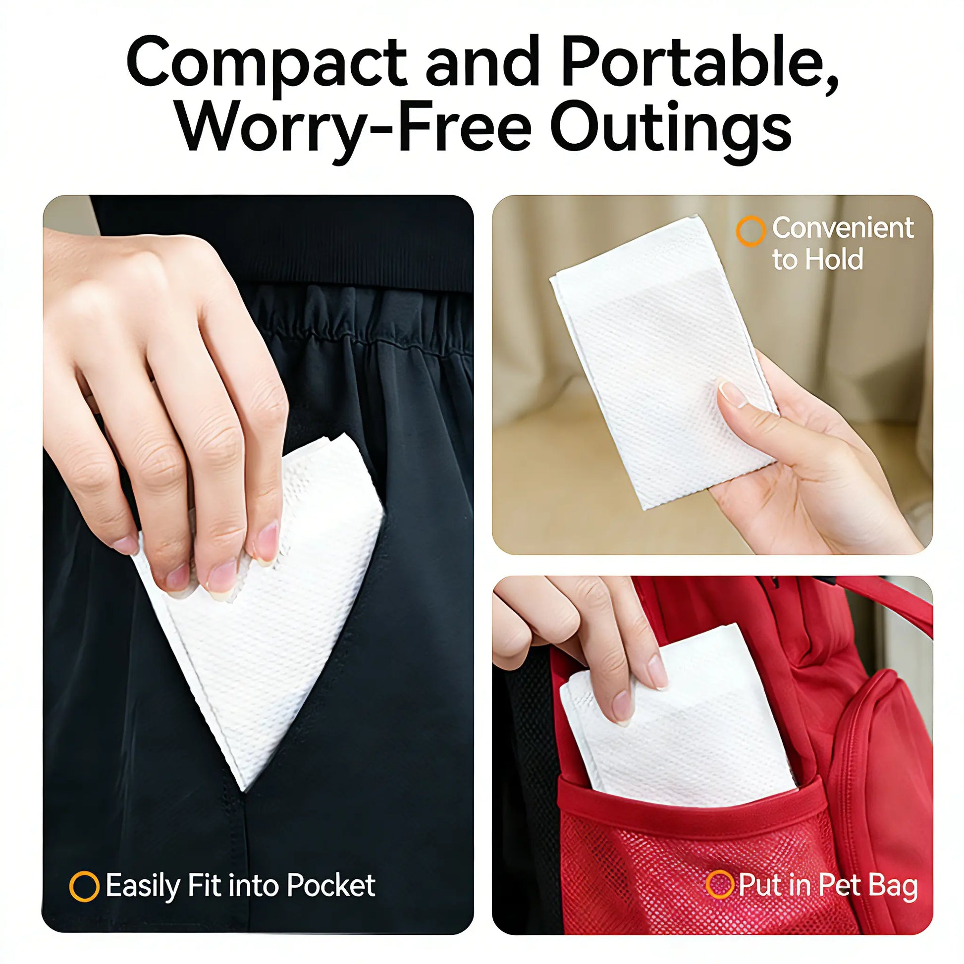 Eco-Friendly Double-Layer Dog Waste Bags with Paper Towels - 50 Count Value Pack, Leak-Proof and Durable for Travel, Walking, and Home Use