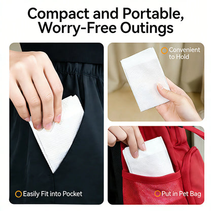 Eco-Friendly Double-Layer Dog Waste Bags with Paper Towels - 50 Count Value Pack, Leak-Proof and Durable for Travel, Walking, and Home Use