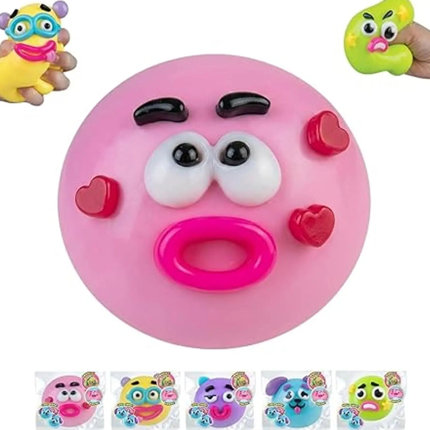 Smushers Squishy Cutie Toy - Multisensory Stress Relief Dog Face Swap, Soft Moldable Design, Safe Maltose Material, Portable Anxiety Relief and Party Favors