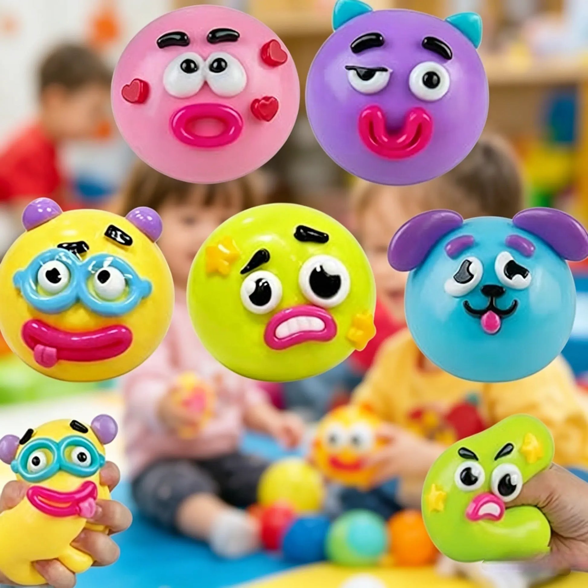 Smushers Squishy Cutie Toy - Multisensory Stress Relief Dog Face Swap, Soft Moldable Design, Safe Maltose Material, Portable Anxiety Relief and Party Favors