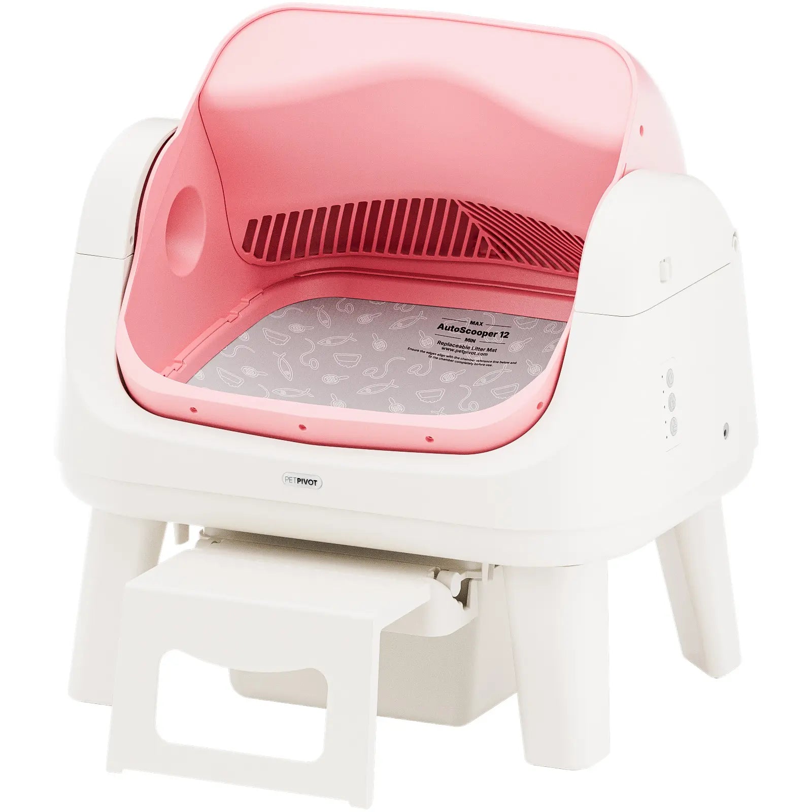 Petpivot Autoscooper 12 Lite Open Top Self-Cleaning Cat Litter Box with Advanced Safety Sensors and Accessible Design for Senior Cats