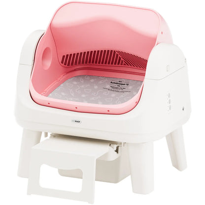Petpivot Autoscooper 12 Lite Open Top Self-Cleaning Cat Litter Box with Advanced Safety Sensors and Accessible Design for Senior Cats