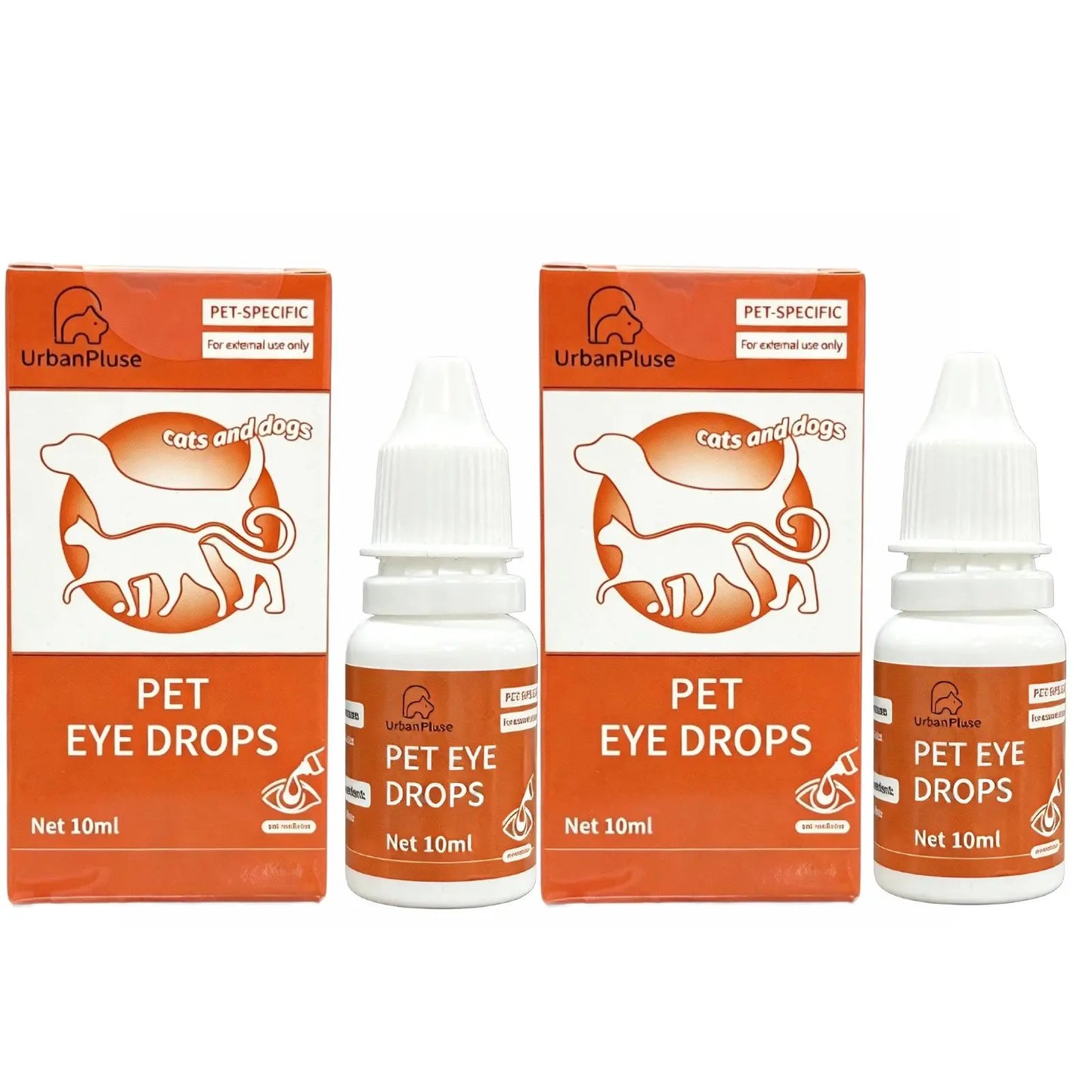 Veterinary Eye Drops and Infection Treatment for Dogs and Cats - Alleviate Infections, Allergies, Dry Eyes, and Pink Eye; Tear Stain Cleaner and Eye Rinse for Kittens
