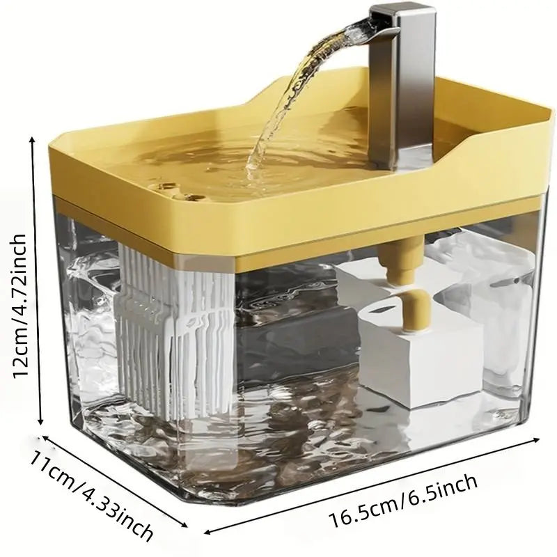 Automatic Cat Drinking Fountain with Circulating Water, Ultra-Quiet USB-Powered Dispenser, No Batteries Required