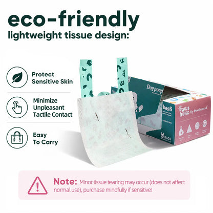 Eco-Friendly Double-Layer Dog Waste Bags with Paper Towels - 50 Count Value Pack, Leak-Proof and Durable for Travel, Walking, and Home Use