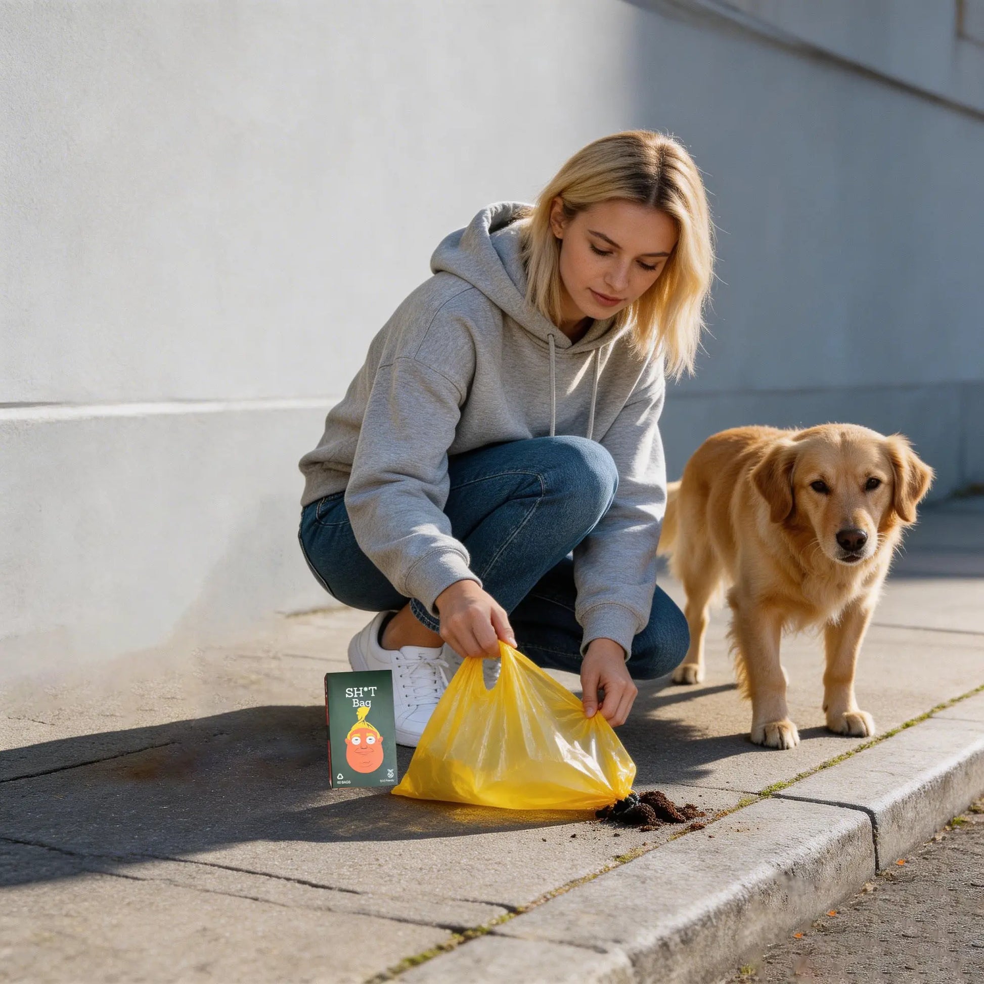 Humorous Dog Waste Bags - 60 Count Rolls, Novelty Pet Waste Disposal Bags, Loose Roll Packaging