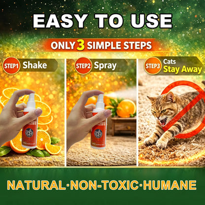 Cat Deterrent Spray for Indoor and Outdoor Use, Furniture Protection and Anti-Marking Solution for Sofas and Carpets, Made with Natural Ingredients (100 ml x 2)