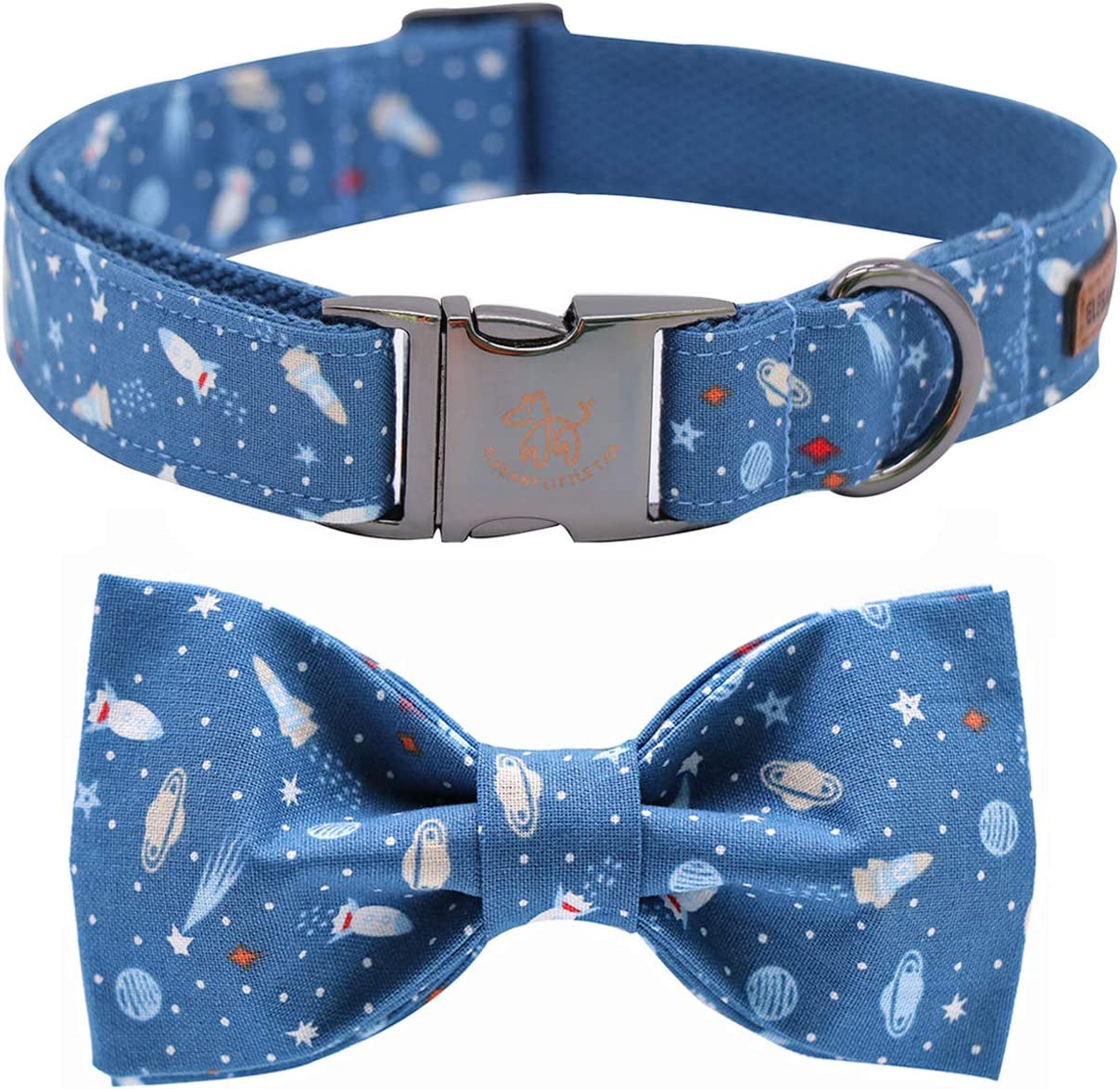 Adjustable Cotton and Webbing Bowtie Collar for Dogs and Cats of All Sizes
