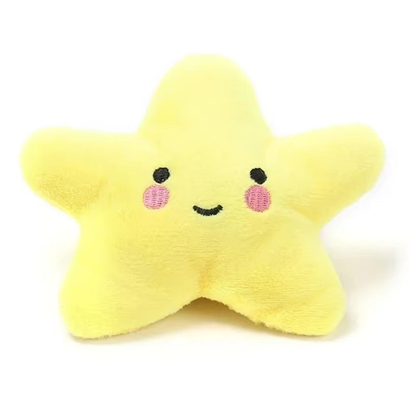 Plush Pentagram Squeaky Toy for Dogs and Cats - Engaging Chew Toy for Interactive Play