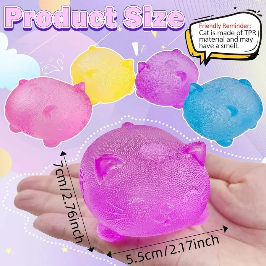 Maltose Cool Cat Sensory Squeeze Toy - Ideal for Stress Relief, Gift Box Inclusion, Birthday Celebration, Classroom Reward, and Holiday Stocking Stuffer